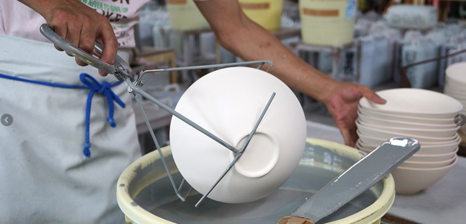 Applying glaze